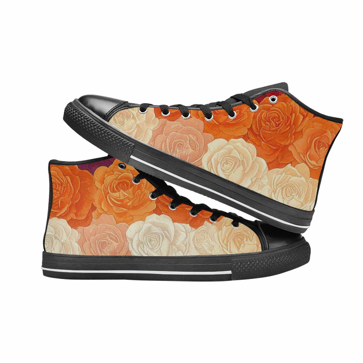 MEN'S Lesbian Flag Color High Top Canvas Vivid Shoes