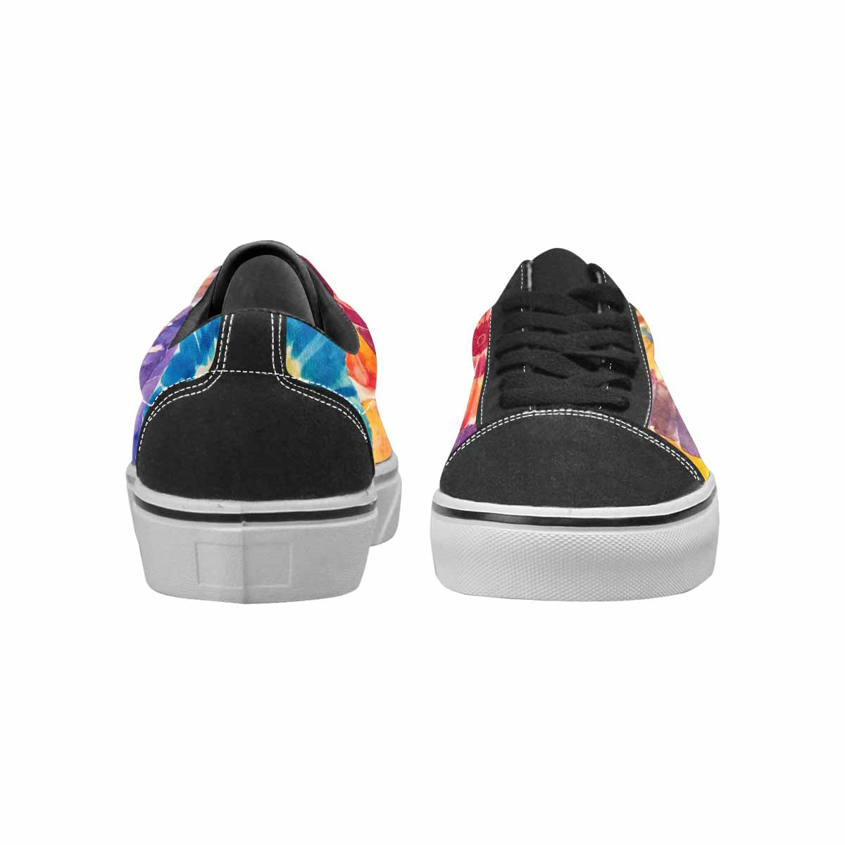 WOMEN'S Tie Dye Swirl Canvas Lace-Up Surreal Custom Shoes