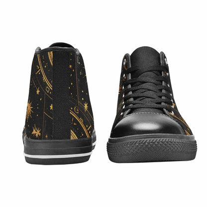 WOMEN'S Zodiac Constellation Star High Top Canvas Cottagecore Custom Sneakers
