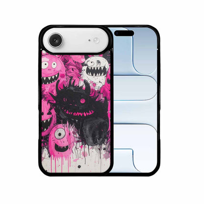 iPhone 17 Air Case — Black Pink Ink Monsters General Cartoon, Custom Designed Case Cover