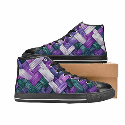 MEN'S Genderqueer Flag Color High Top Canvas Surreal Shoes