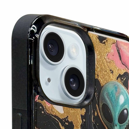 iPhone 15 Plus Case — Aliens Marblemelting Aliens Pa Ciq, Customized Protective Case