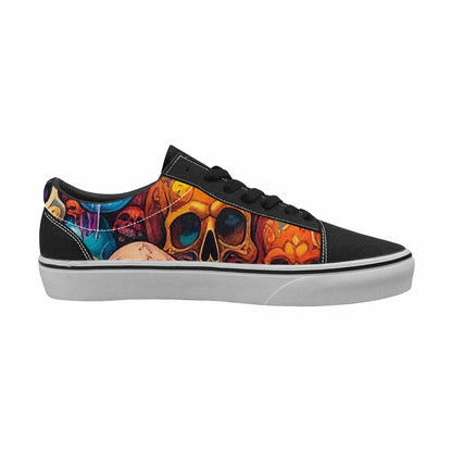 WOMEN'S Skulls (general) Skulls Lace-Up Canvas Kaleidoscope Sneakers