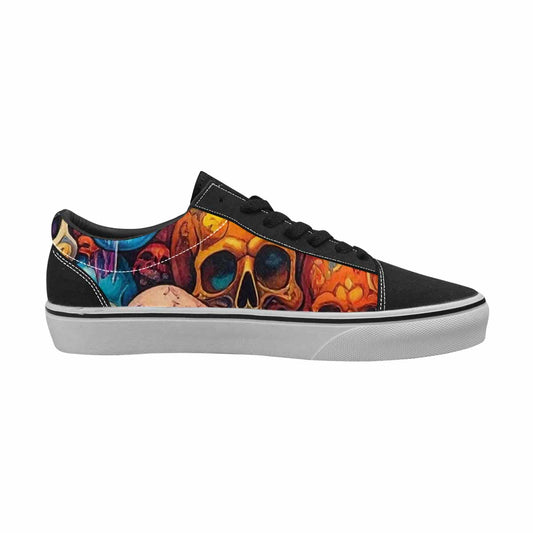 WOMEN'S Skulls (general) Skulls Lace-Up Canvas Kaleidoscope Sneakers