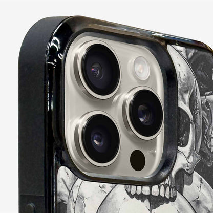 iPhone 16 Pro Case — Tessellated Human Skulls Custom, Custom Art Phone Cover