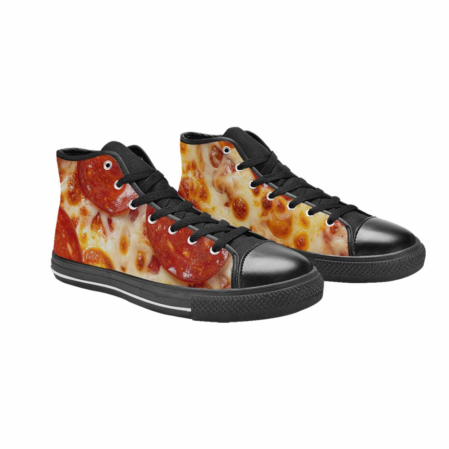 MEN'S Pepperoni Pizza Print High Top Canvas Dreamcore Sneakers