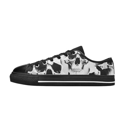 MEN'S Cc Grey Skull Art Canvas Dreamcore Custom Sneakers