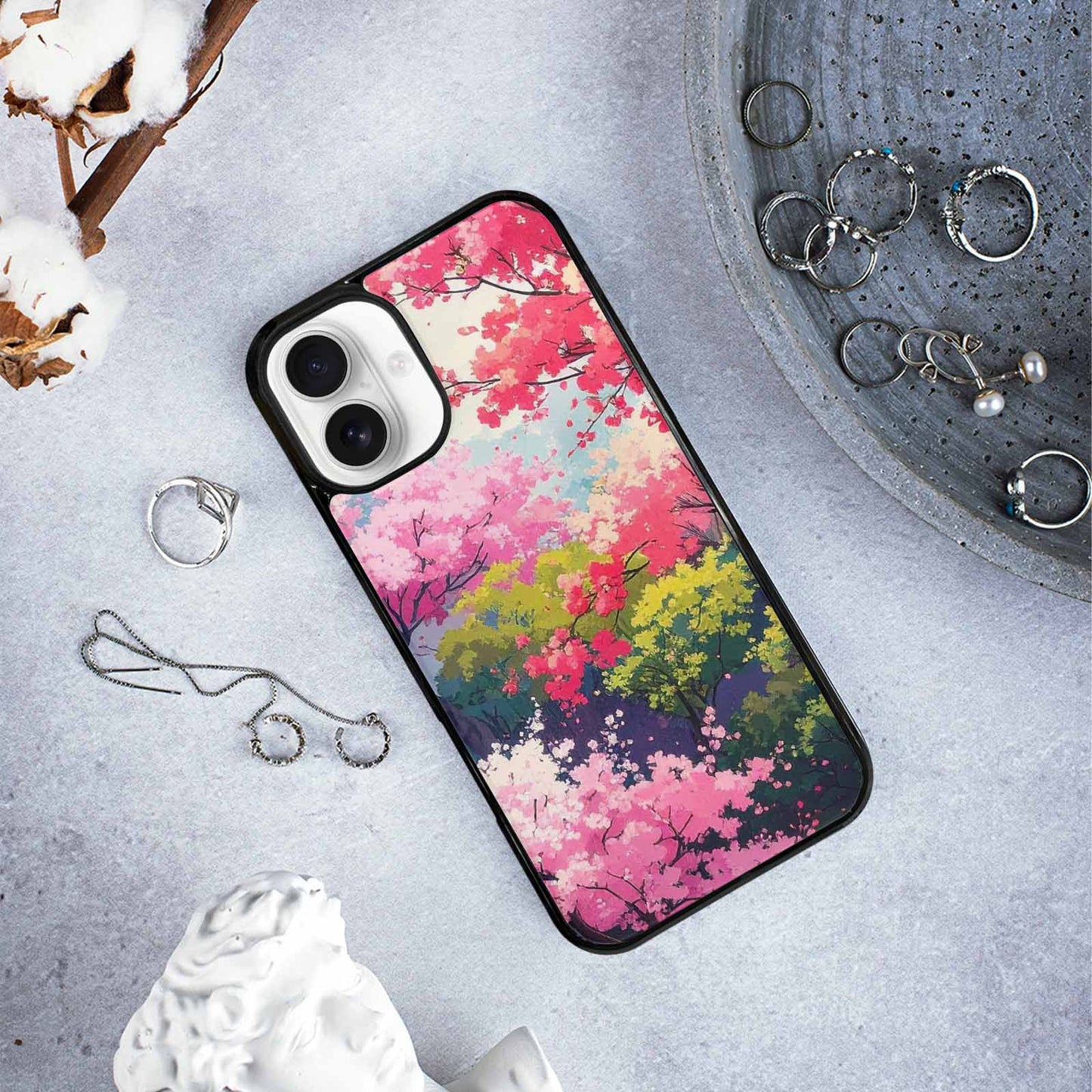 iPhone 16 Plus Case — Cherry Blossom Branch Cherry Blo, Original Design Phone Case