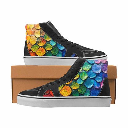 WOMEN'S Reptile Full Color High Top Canvas Bold Print Vivid Shoes
