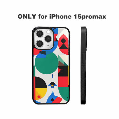 iPhone 15 Pro Max Case — 1960s Mod Cartoon Art Pattern, Custom Made Phone Cover
