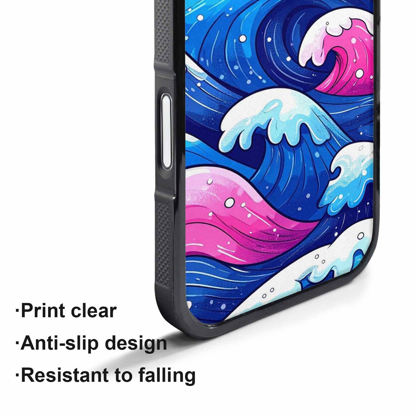 iPhone 17 Pro Case — Glossy Winter Wave Seamless Cartoon Cute, Custom Designed Case Cover