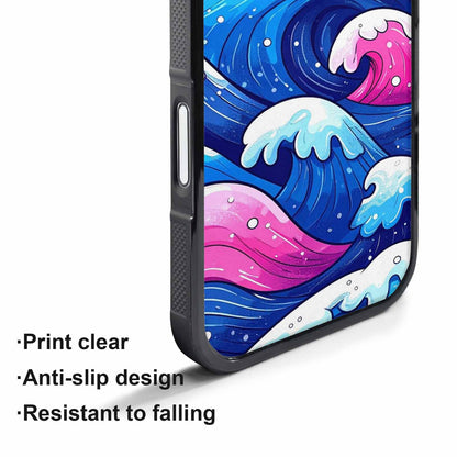 iPhone 17 Pro Case — Glossy Winter Wave Seamless Cartoon Cute, Custom Designed Case Cover