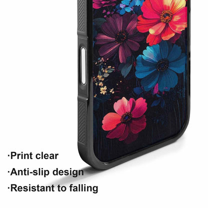 iPhone 17 Case — Shadowy Glitch Floral Pattern Floral, Custom Phone Case