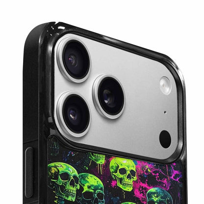 iPhone 17 Pro Max Case — Skeletons Neon Green Original Art, Custom Art Phone Cover