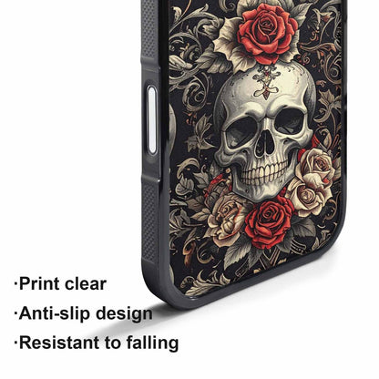 iPhone 17 Pro Max Case — Skull Dark Art Gothic Print Gothic, Custom Printed Phone Case
