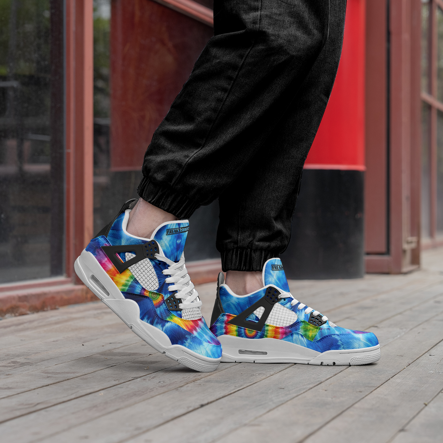 Tie Dye Unisex Non Slip Lace Up Breathable Fashion Sneakers