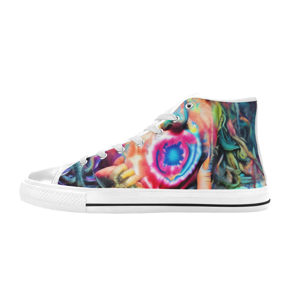 WOMEN'S Cc Tie Dye Woman High Top Canvas Dreamcore Custom Sneakers