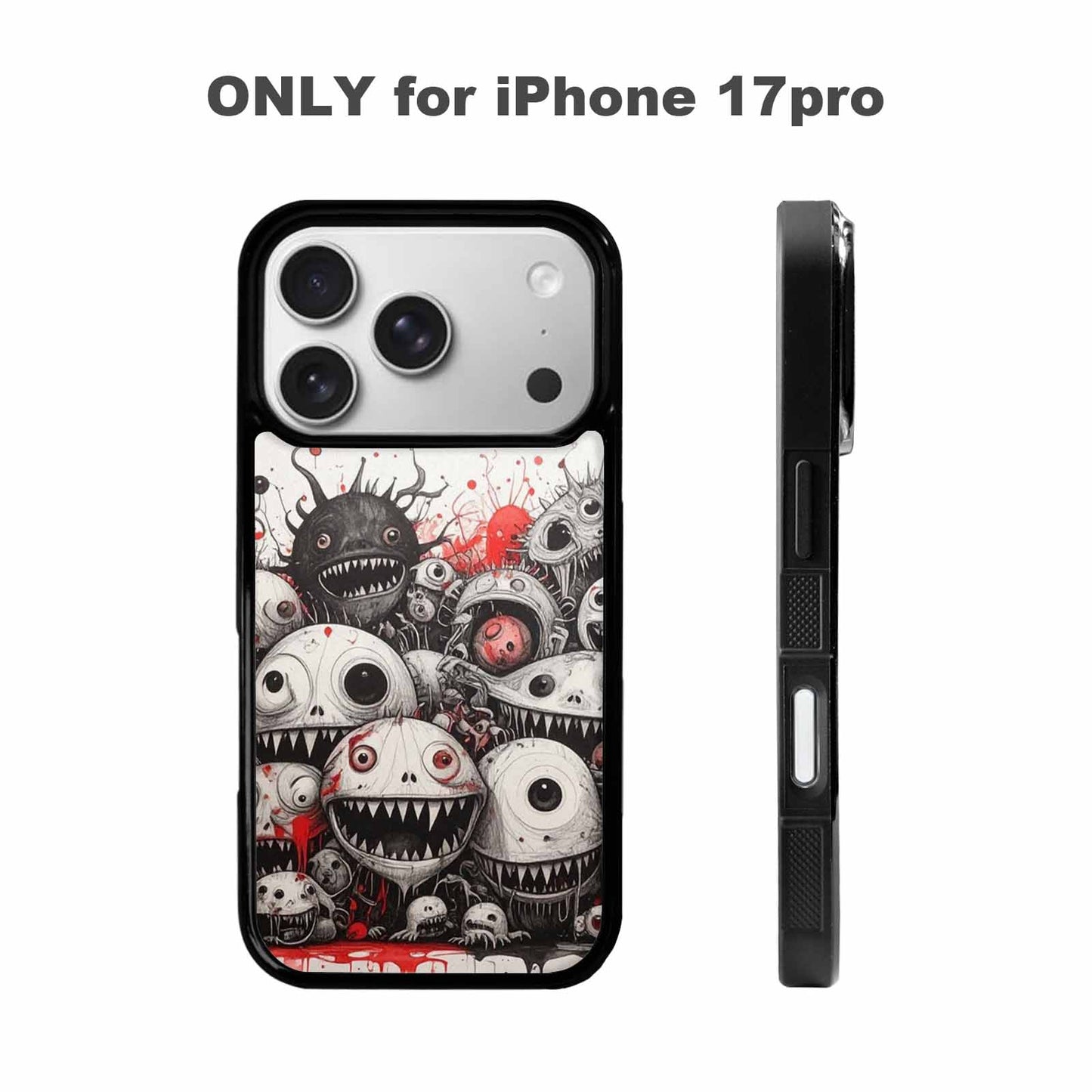 iPhone 17 Pro Case — Multi Eye Monster Black Red Original, Custom Printed Phone Case