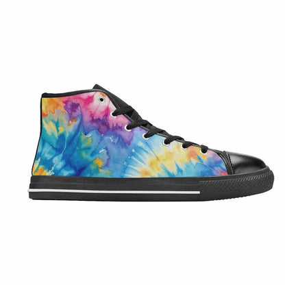 MEN'S Tie Dye Swirl High Top Canvas Surreal Shoes