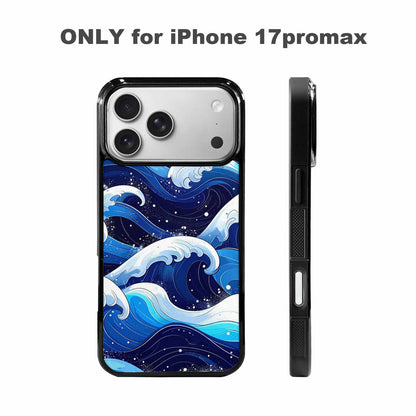 iPhone 17 Pro Max Case — Glossy Winter Wave Cartoon Cute, Customized Protective Case