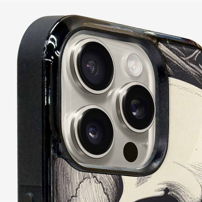 iPhone 16 Pro Case — 20 Skulls Overlapping Seamless Tileable Pattern, Custom Made Phone Cover