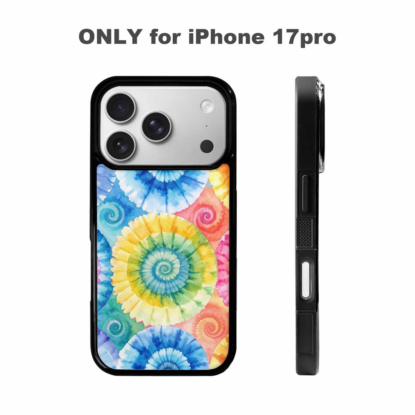 iPhone 17 Pro Case — Small Tie Dye Swirl Pattern Tie, Custom Phone Case
