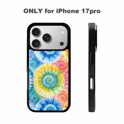 iPhone 17 Pro Case — Small Tie Dye Swirl Pattern Tie, Custom Phone Case