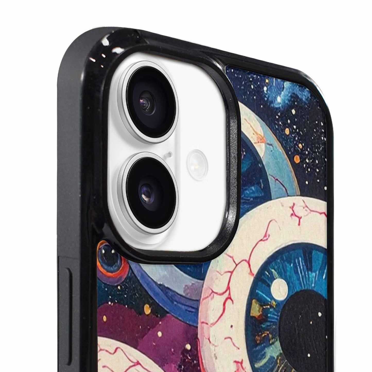iPhone 17 Case — Cartoon Eyeballs Galaxy Space, Custom Designed Case Cover