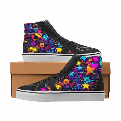 WOMEN'S 80S Retro High Top Canvas Made To Order Cottagecore Original Art Sneakers