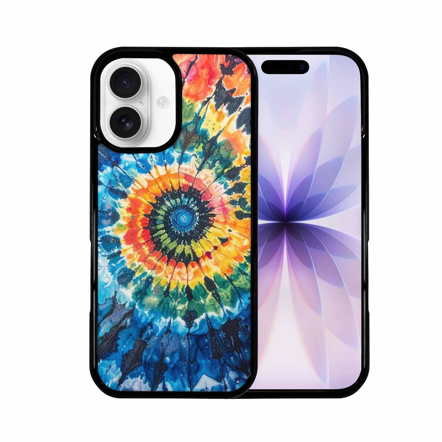 iPhone 17 Case — Black &amp; Blue Ink Tie Dye, Custom Printed Phone Case