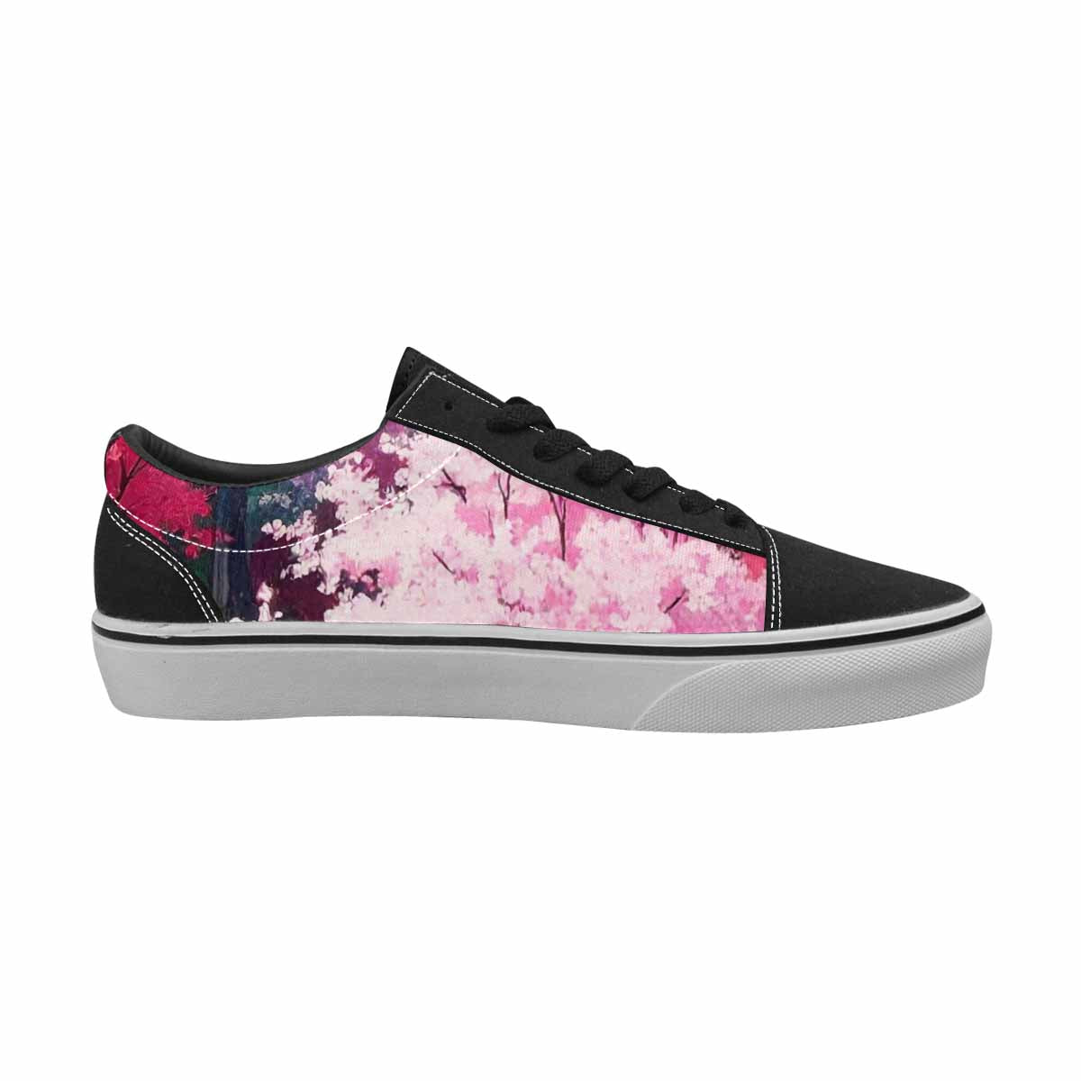 WOMEN'S Cherry Blossom Branch Cherry Lace-Up Canvas Vivid Sneakers
