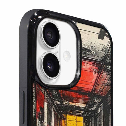 iPhone 17 Case — Black &amp; Red Ink Galaxy Space, Original Design Phone Case