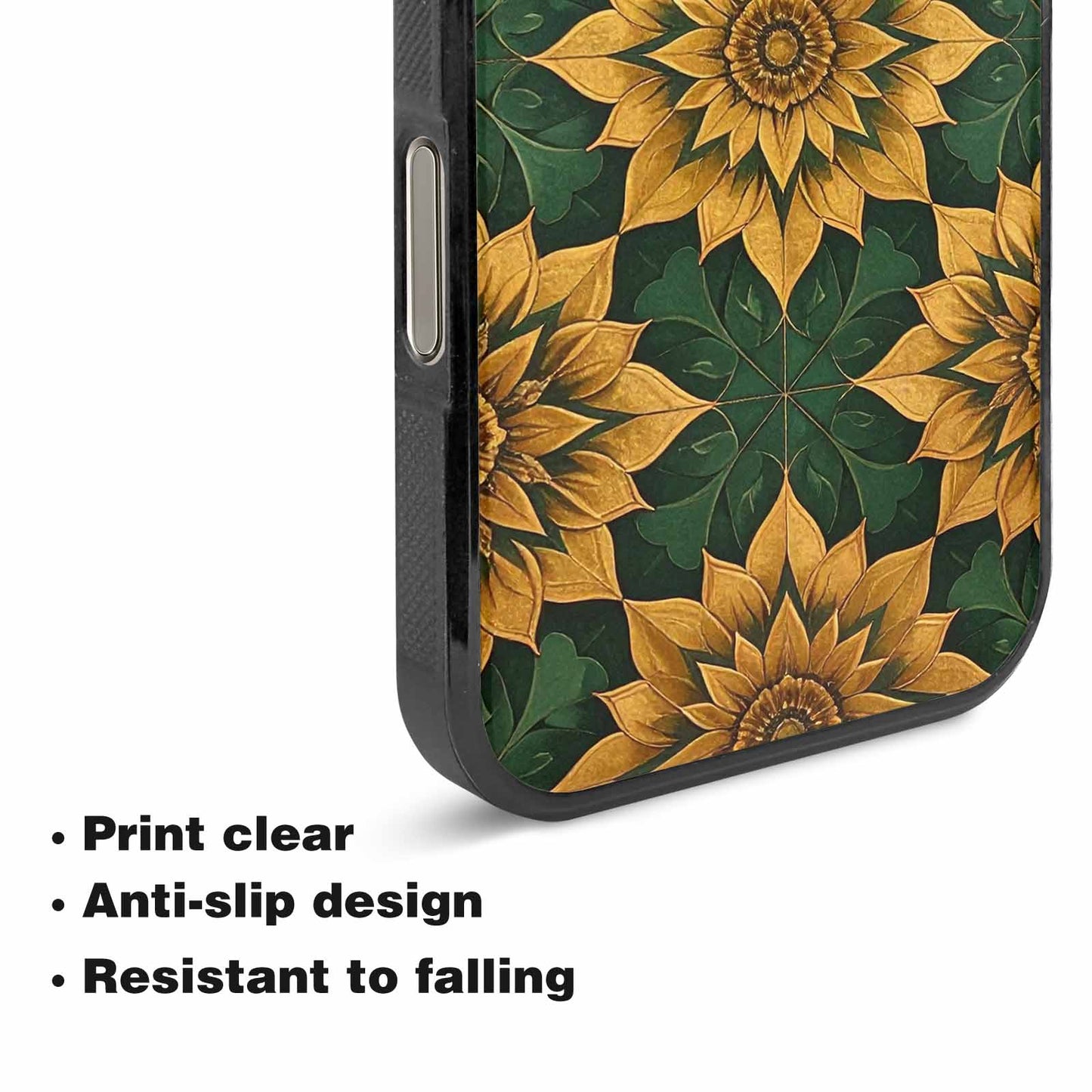 iPhone 16 Pro Max Case — Sunflower Mandala Kaleidoscope Custom, Original Design Phone Case