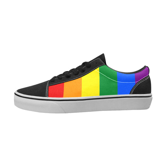 MEN'S Rainbow Transgender Flag Pride LGBT Low Top Skateboarding Sneakers