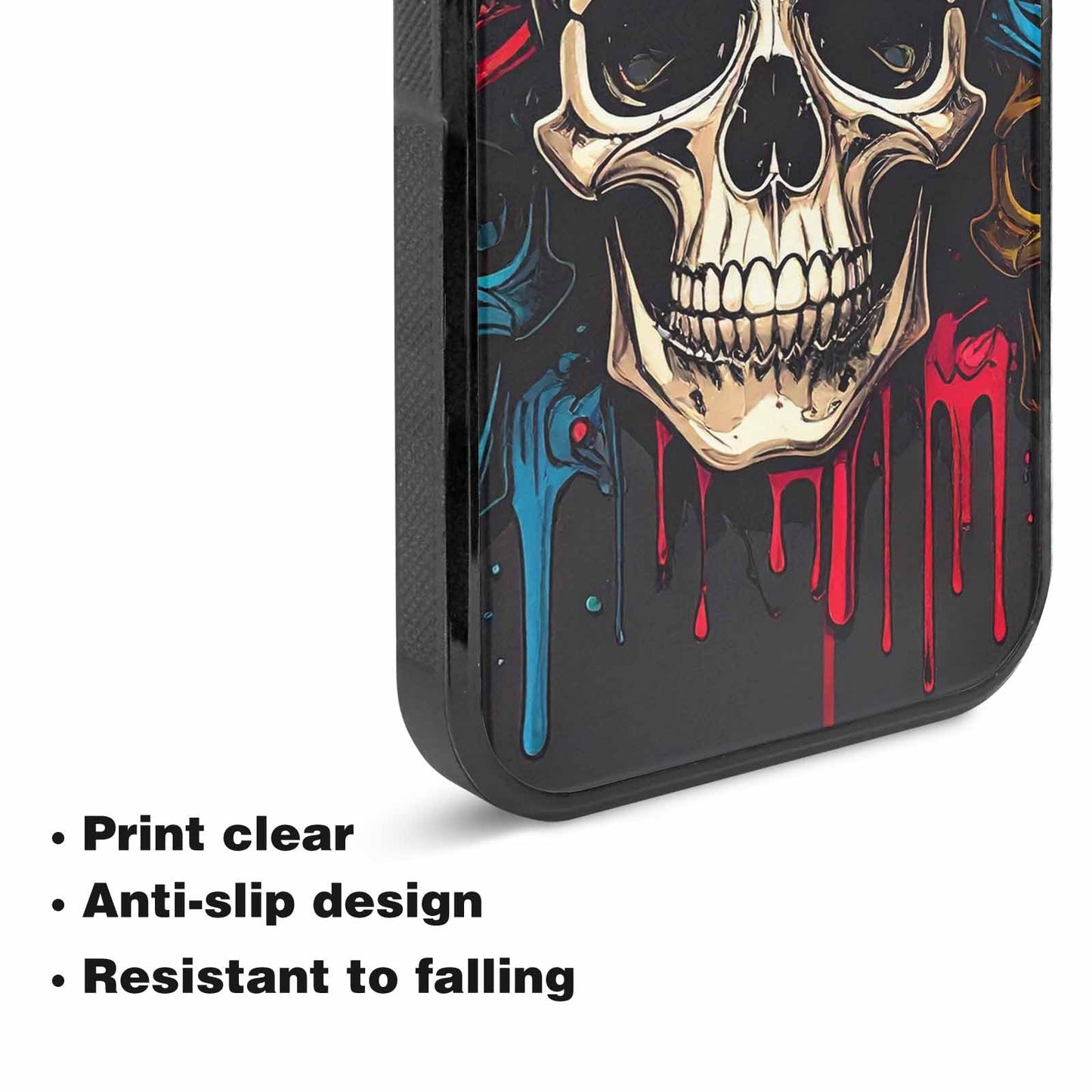 iPhone 15 Case — Dripping Skulls Collage, Custom Designed Case Cover