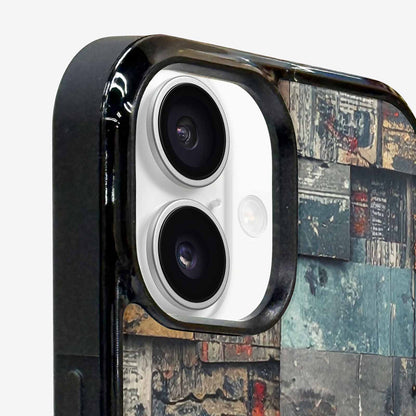 iPhone 16 Plus Case — Distressed Grunge Texture Pattern Hundreds Of, Custom Art Phone Cover
