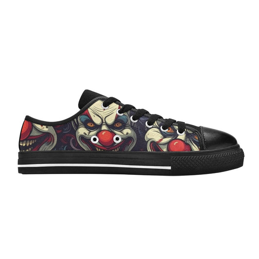 MEN'S Evil Clowns Heads Faces Canvas Vivid Shoes
