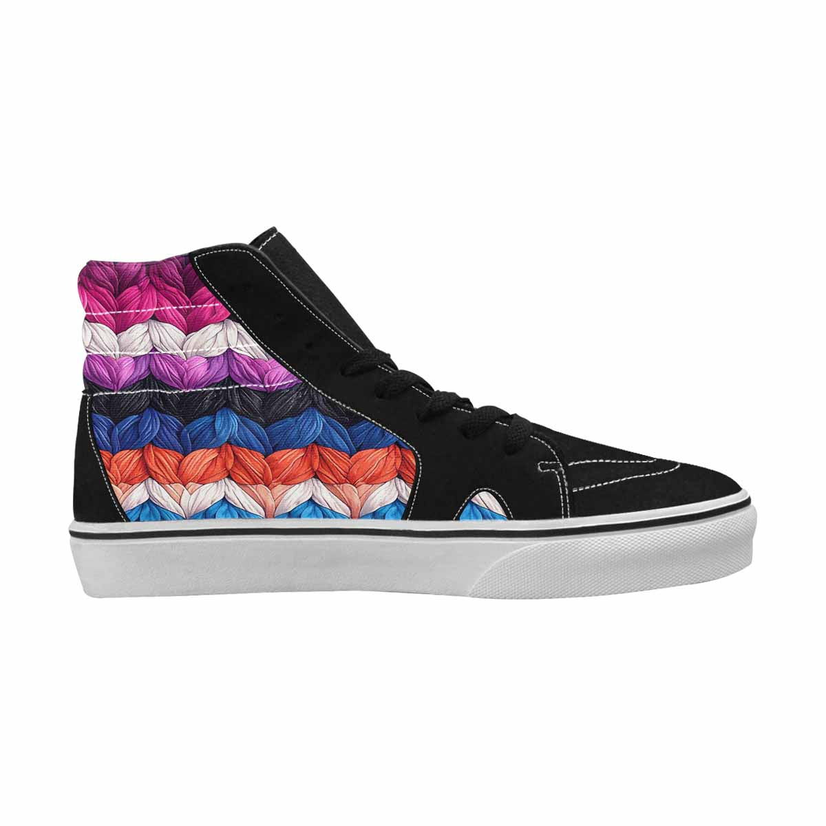 MEN'S Genderfluid Flag Color High Top Canvas Grunge Shoes