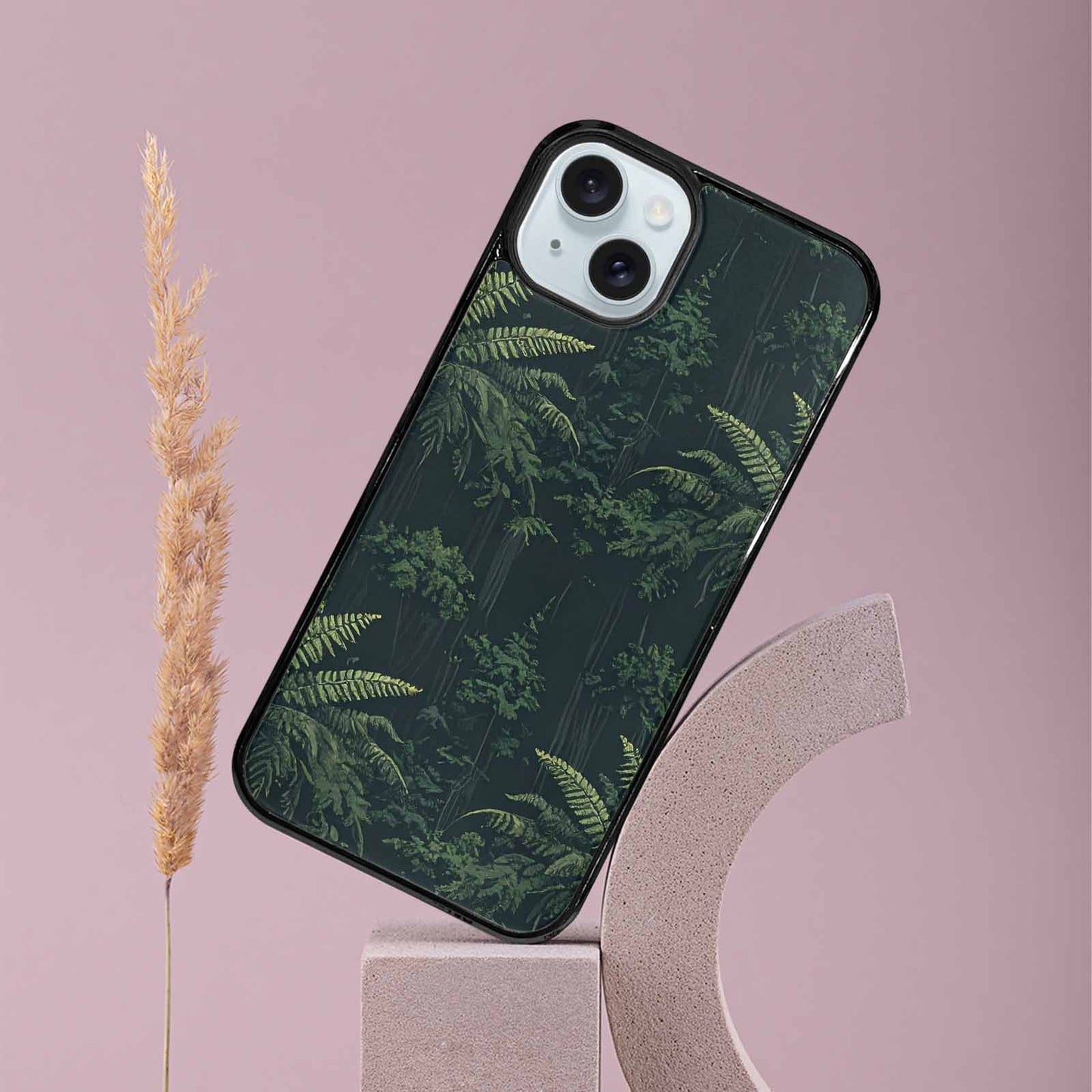 iPhone 15 Plus Case — Seamless Pattern Ancient Redwood Forest Giant, Original Design Phone Case