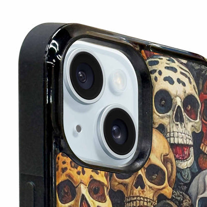 iPhone 15 Case — Skulls Pattern Hundreds Of Sma 1q9, Unique Phone Case Design