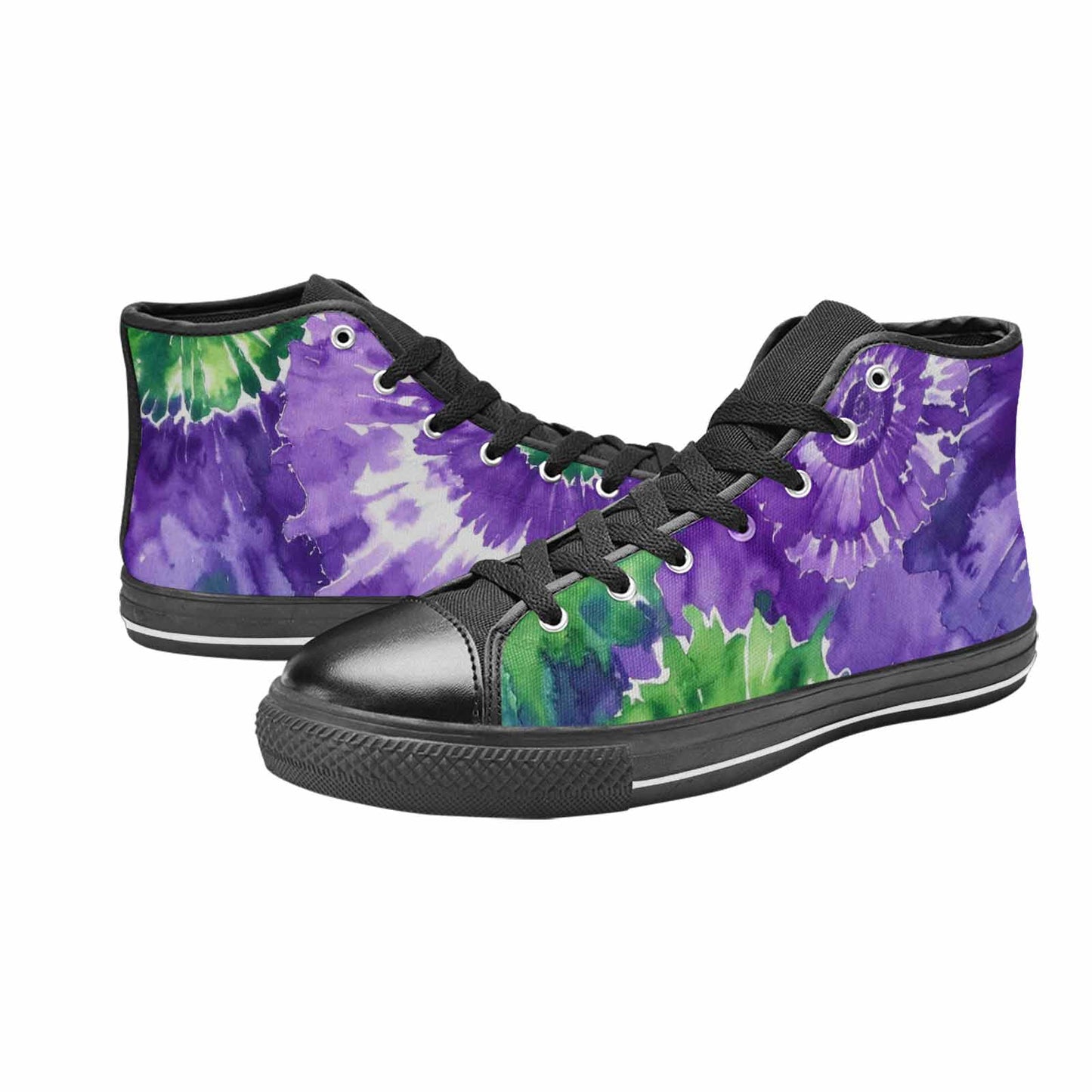 MEN'S Tie Dye - High Top Canvas Wallpaper Art Sneakers