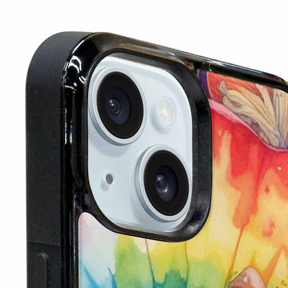 iPhone 15 Plus Case — Mushrooms Tie Dyemushrooms Pat 3w3, Custom Print Case Cover