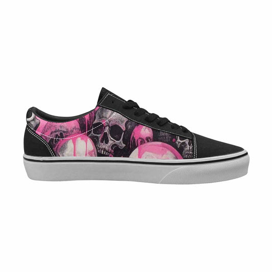 WOMEN'S Skulls (general) Lace-Up Canvas Kaleidoscope Custom Sneakers