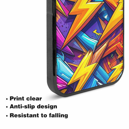 iPhone 15 Case — Lightning Bolt Storm Pattern Hundreds Of, Custom Print Case Cover