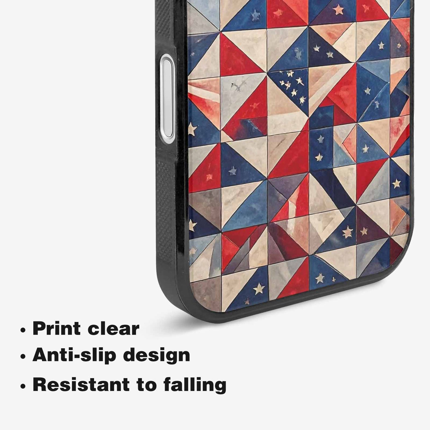 iPhone 16 Plus Case — Small American Flag Stars And Stripes, Custom Printed Phone Case