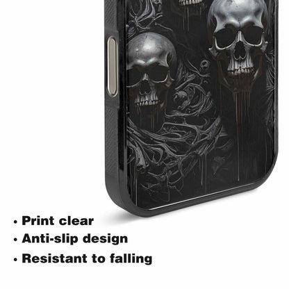 iPhone 15 Pro Max Case — Grey Dark Black And Grey Tones, Personalized Phone Case