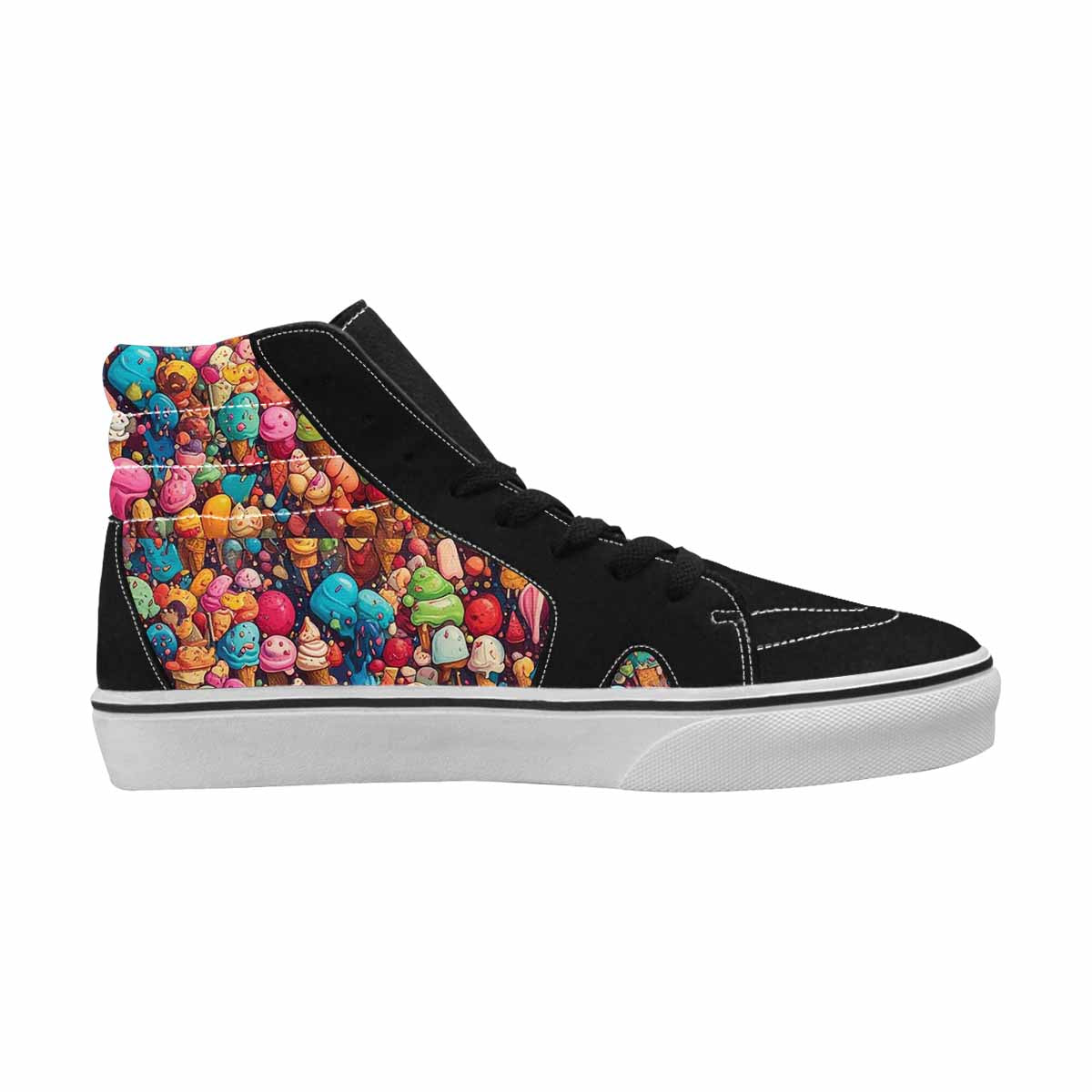 MEN'S Ice Cream Motif Ice High Top Canvas Surreal Shoes