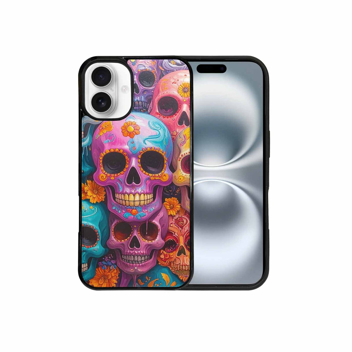iPhone 16 Plus Case — Sugar Skullsmelting Sugar Skulls, Custom Print Case Cover