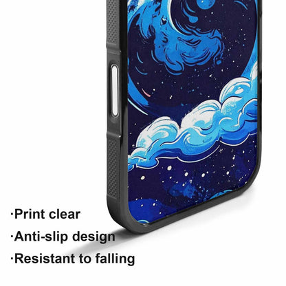 iPhone 17 Case — Neon Winter Moon Cartoon Cute, Personalized Phone Case