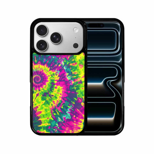 iPhone 17 Pro Case — Tie Dye Neon Acid Blended Tie, Custom Printed Phone Case